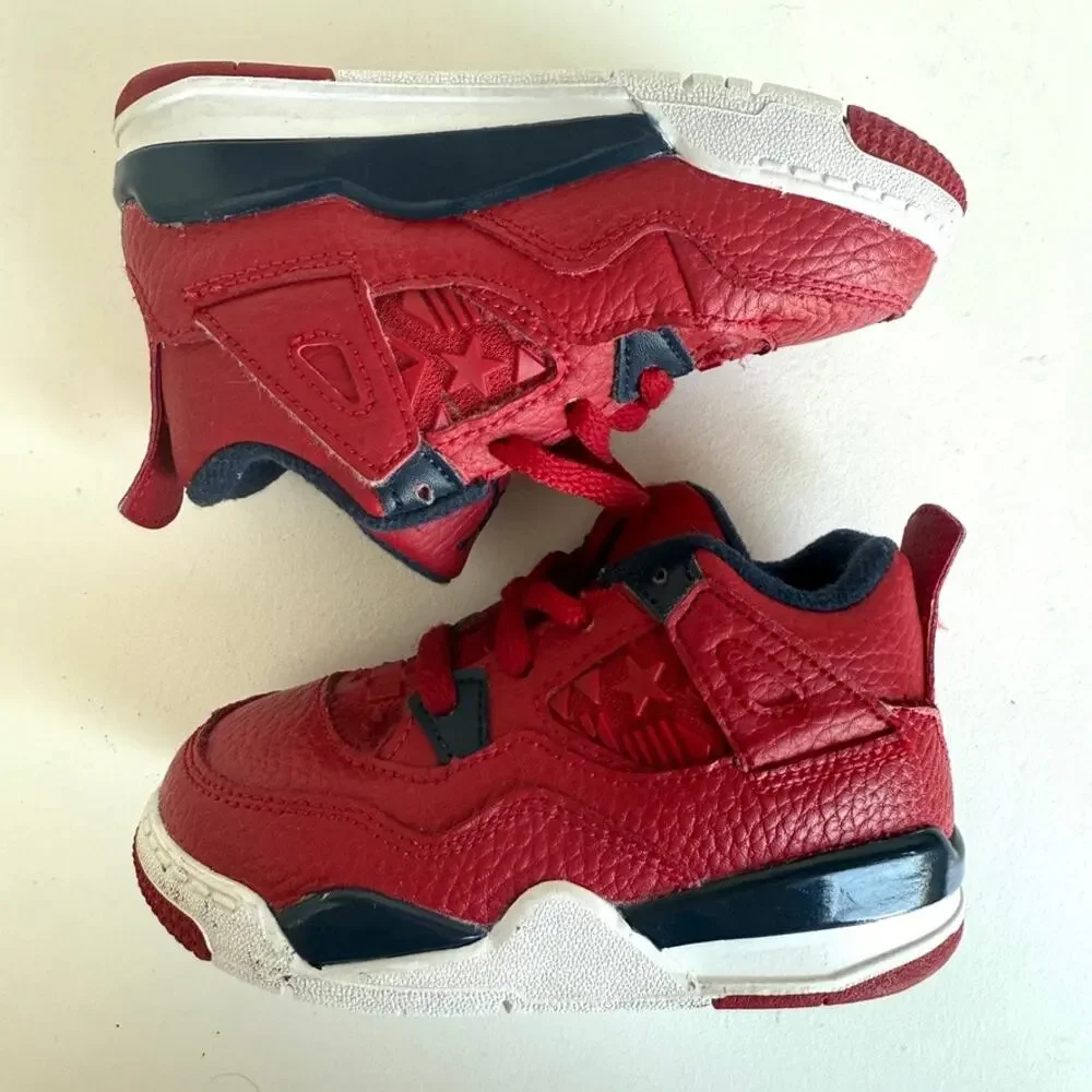 Nike Jordan 4 Retro SE PS Monsoon Red Youth Sneakers Size 7C Kidcore‎